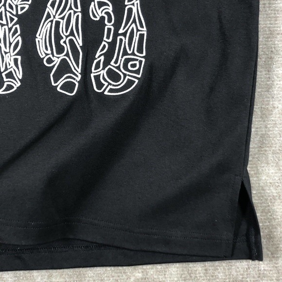 Vintage Cat Shirt Womens Large Embroidered Abstract Geometric Black HMJ Resort - Picture 5 of 10